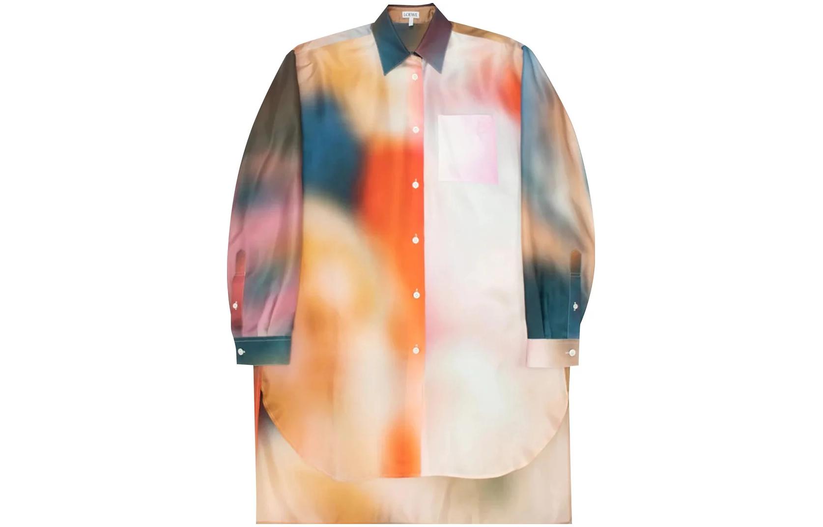 Order (W) ロエベ SS22 タイダイパターン 長袖シャツ マルチカラー. S540Y06X57-9990