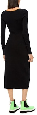 (Women) LOEWE SS22 Wool Anagram Long-Sleeve Dress in Black. S800Y15K14-1100 Shop (Women) LOEWE SS22 Wool Anagram Long-Sleeve Dress in Black. S800Y15K14-1100