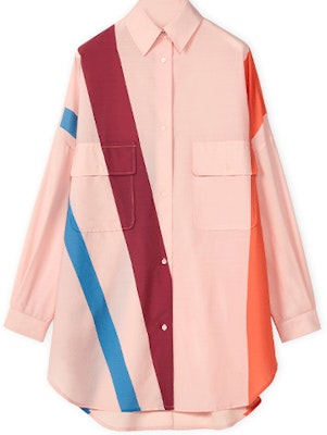 (W) LOEWE SS22 羊毛條紋花紋長袖襯衫 淺粉色 S359Y05X25-7840 Order (W) LOEWE SS22 羊毛條紋花紋長袖襯衫 淺粉色 S359Y05X25-7840