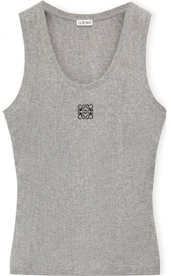 (Women) LOEWE SS22 Anagram Solid Color Knit Tank Top with Embroidered Logo - Women. S540Y07XA2-1100 Lookbook (Women) LOEWE SS22 Anagram Solid Color Knit Tank Top with Embroidered Logo - Women. S540Y07XA2-1100