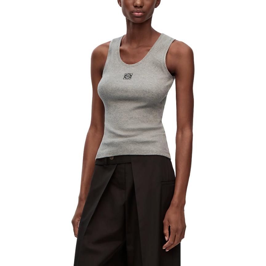 Cheap (W) LOEWE SS22 Anagram Baju Tank Warna Solid dengan Logo Sulam - Wanita. S540Y07XA2-1100