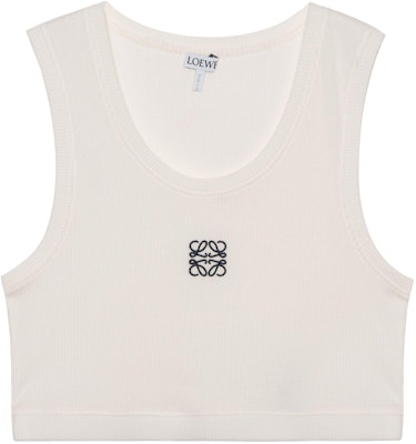 (W) LOEWE SS22 Anagrama Top Crop de Algodón Blanco. S540Y07XAG-2091 Buy (W) LOEWE SS22 Anagrama Top Crop de Algodón Blanco. S540Y07XAG-2091