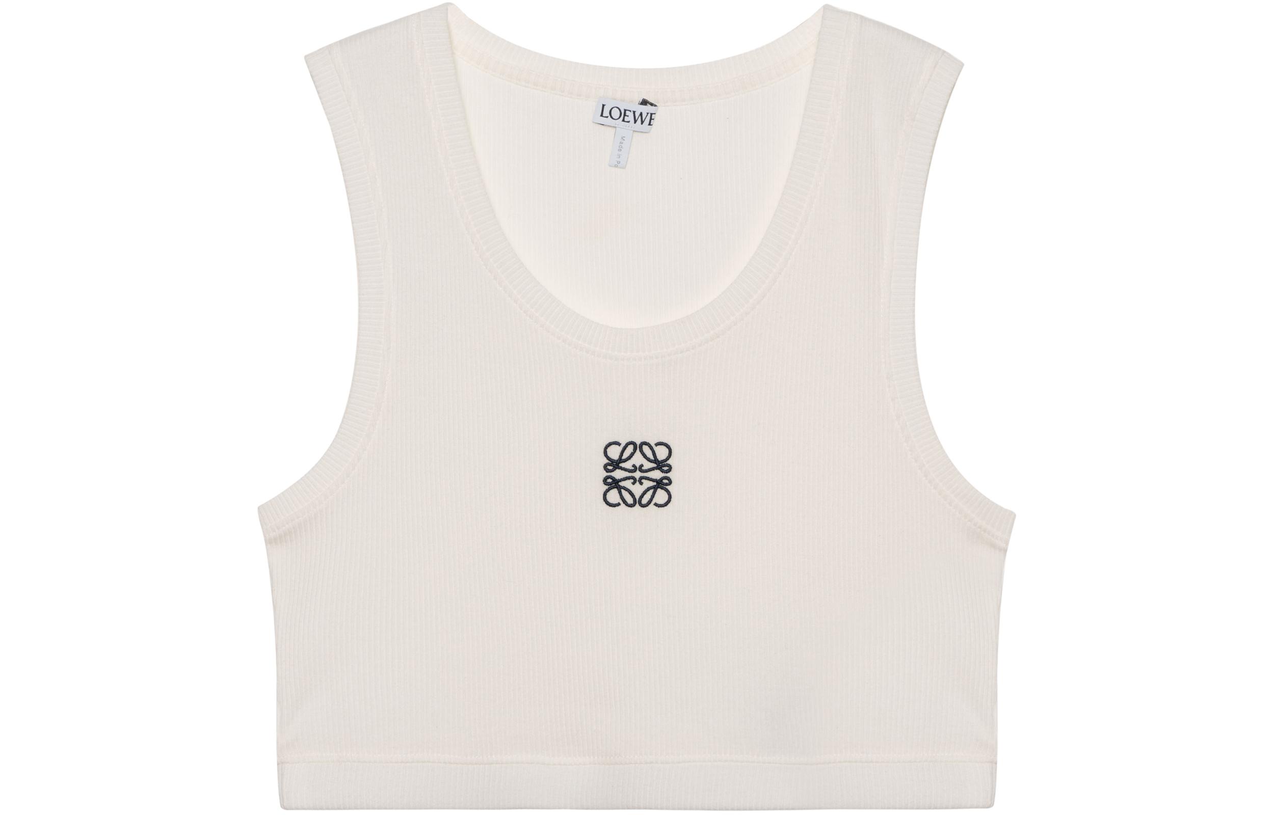 Order (W) LOEWE SS22 Anagrama Top Crop de Algodón Blanco. S540Y07XAG-2091