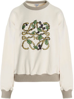 (W) LOEWE 2022春夏米色棉质刺绣Logo圆领卫衣 S800Y24X02-2423 Buy (W) LOEWE 2022春夏米色棉质刺绣Logo圆领卫衣 S800Y24X02-2423