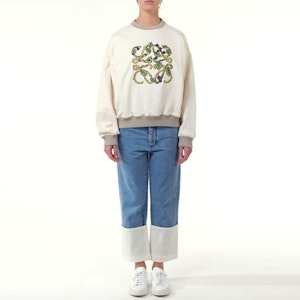 (W) LOEWE SS22 米色純棉刺繡標誌圓領衫. S800Y24X02-2423 Shop (W) LOEWE SS22 米色純棉刺繡標誌圓領衫. S800Y24X02-2423