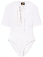 (Women) LOEWE SS22 Paula's Ibiza White Tie-Collar Long-Sleeve Jumpsuit. S616Y27X24-2029 (Women) LOEWE SS22 Paula's Ibiza White Tie-Collar Long-Sleeve Jumpsuit. S616Y27X24-2029