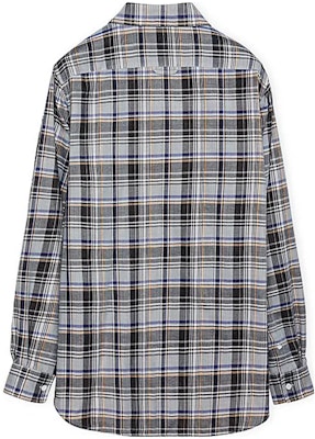 (W) LOEWE SS23 黑色格紋Logo翻領長袖襯衫. H526Y05WAF-1109 Lookbook (W) LOEWE SS23 黑色格紋Logo翻領長袖襯衫. H526Y05WAF-1109