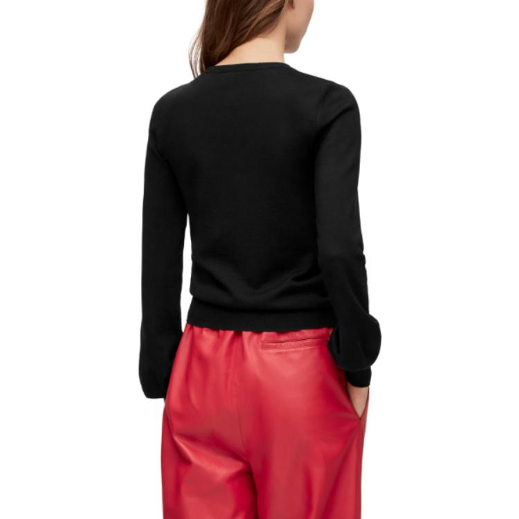 Purchase (W) LOEWE SS23 黑色标志挂饰休闲毛衣. S540Y14KCJ