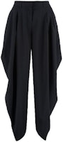 (Women) LOEWE SS23 Black Solid Draped Straight-Leg Casual Pants S540Y04XC8-1100 (Women) LOEWE SS23 Black Solid Draped Straight-Leg Casual Pants S540Y04XC8-1100