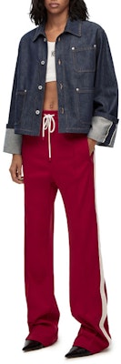 (Women) LOEWE SS23 Blue Denim Jacket with Cuffed Sleeves and Button-Up Design. S359Y13X36-2834 Lookbook (Women) LOEWE SS23 Blue Denim Jacket with Cuffed Sleeves and Button-Up Design. S359Y13X36-2834