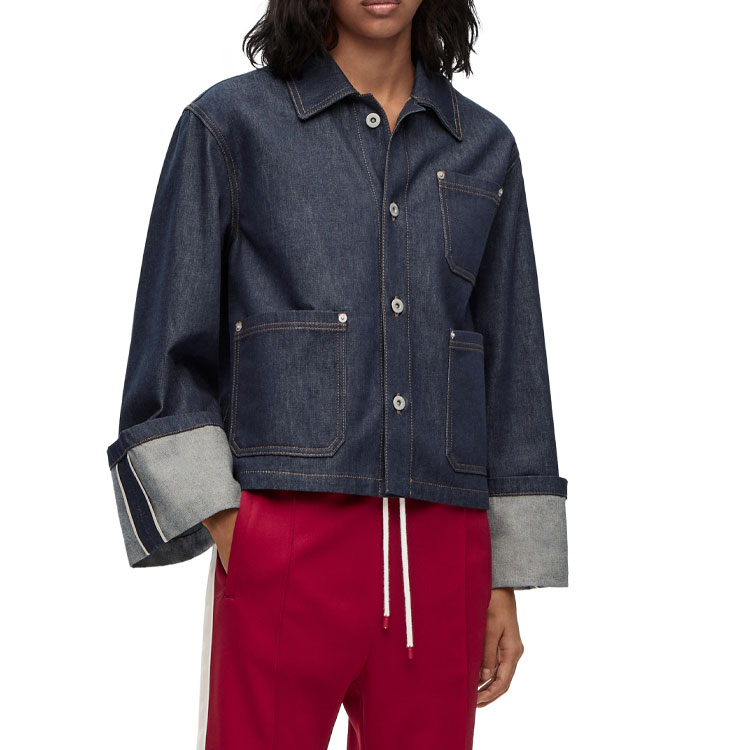 Purchase (W) Chaqueta Vaquera Azul LOEWE SS23 con Mangas Ajustadas y Diseño Abotonado. S359Y13X36-2834