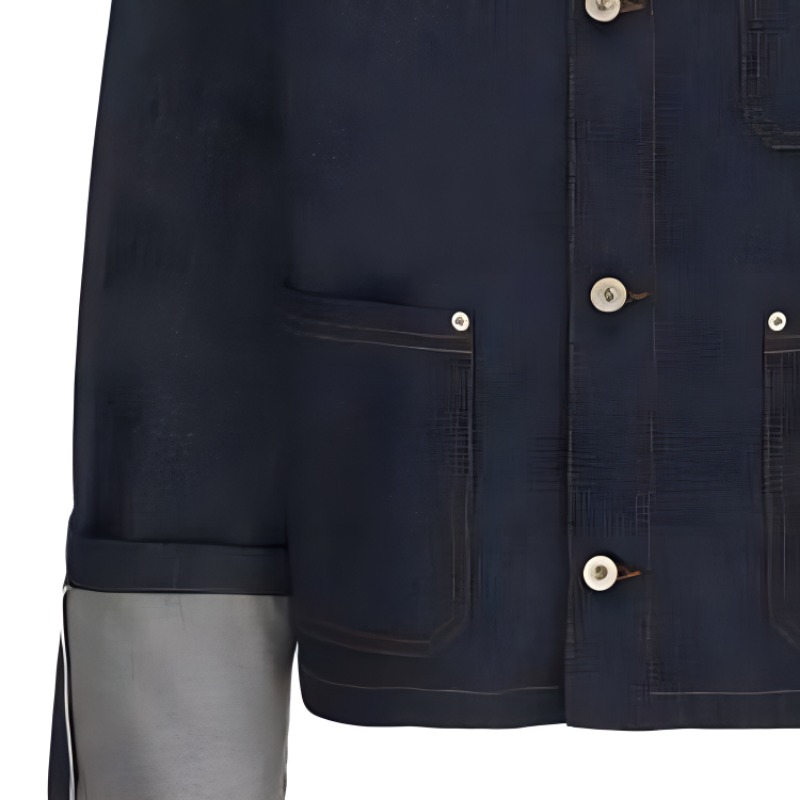 Details for (W) Chaqueta Vaquera Azul LOEWE SS23 con Mangas Ajustadas y Diseño Abotonado. S359Y13X36-2834