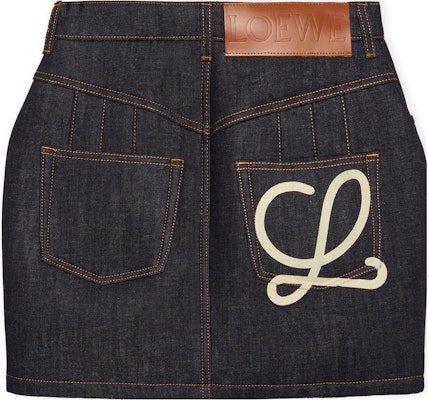 (Women) LOEWE SS23 Blue Straight Short Skirt with Logo Print. S359Y13X30-2834 Lookbook (Women) LOEWE SS23 Blue Straight Short Skirt with Logo Print. S359Y13X30-2834