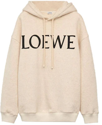 (Women) LOEWE SS23 Casual Hoodie with Logo Print Cream White S359Y25X17-2110 Buy (Women) LOEWE SS23 Casual Hoodie with Logo Print Cream White S359Y25X17-2110