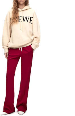 (Women) LOEWE SS23 Casual Hoodie with Logo Print Cream White S359Y25X17-2110 Lookbook (Women) LOEWE SS23 Casual Hoodie with Logo Print Cream White S359Y25X17-2110