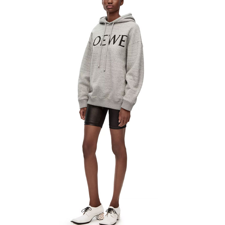 Lookbook (Women) LOEWE SS23  Casual Letter Print Hoodie Light Grey. S359Y25X15-1440