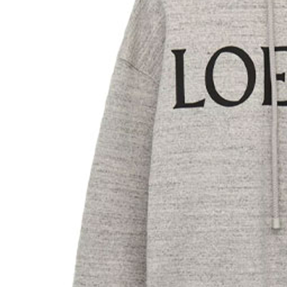 Sizing (Women) LOEWE SS23  Casual Letter Print Hoodie Light Grey. S359Y25X15-1440