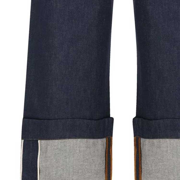 Details for (W) LOEWE SS23 ダークブルーストレートレッグデニムジーンズ カフ付き S359Y11X68-2834