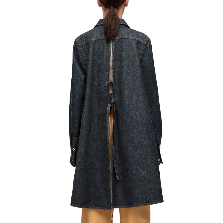 Purchase (W) 로에베 SS23 데님 블루 포켓 패치 루즈 롱슬리브 셔츠 S540Y13X27-5400