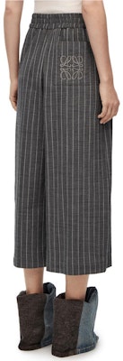 (Women) LOEWE SS23 Grey Striped Printed Straight-Cut Cropped Pants Casual. S359Y04XAM-1114 Shop (Women) LOEWE SS23 Grey Striped Printed Straight-Cut Cropped Pants Casual. S359Y04XAM-1114