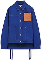 (Women) LOEWE SS23 Light Blue Denim Workwear Jacket with Chest Pocket. S359Y50X24-5451 (Women) LOEWE SS23 Light Blue Denim Workwear Jacket with Chest Pocket. S359Y50X24-5451