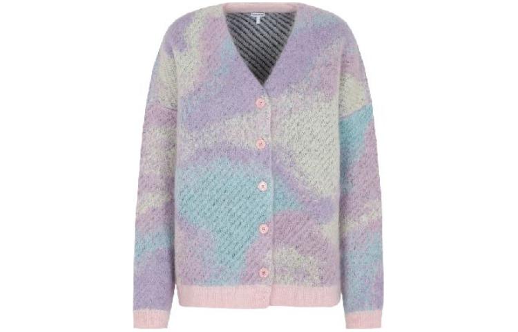 Order (Women) LOEWE SS23  Single-Breasted Cardigan Sweater Long Sleeve - Multi-color S540Y16K27-9990