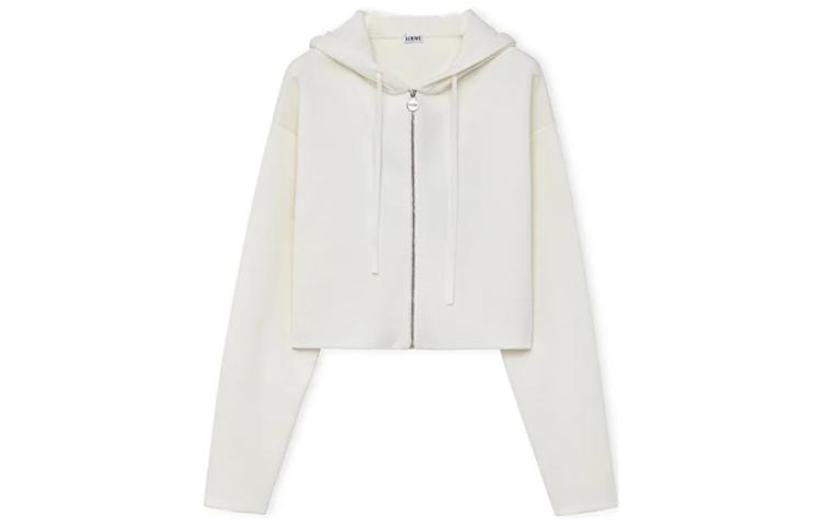 (Women) LOEWE SS23  Solid Color Hooded Zip-Up Casual Hoodie. S359Y16K42-2100