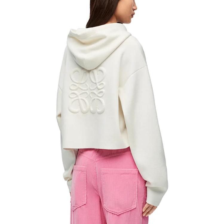 (Women) LOEWE SS23  Solid Color Hooded Zip-Up Casual Hoodie. S359Y16K42-2100 圖 4