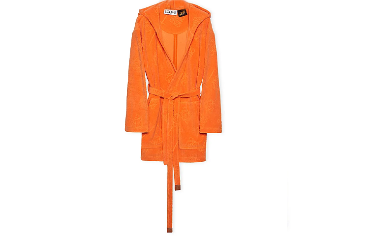 Order (Women) LOEWE SS23  Solid Jacquard Belted Long Sleeve Hoodie Jacket Orange. S616Y27X42-9100