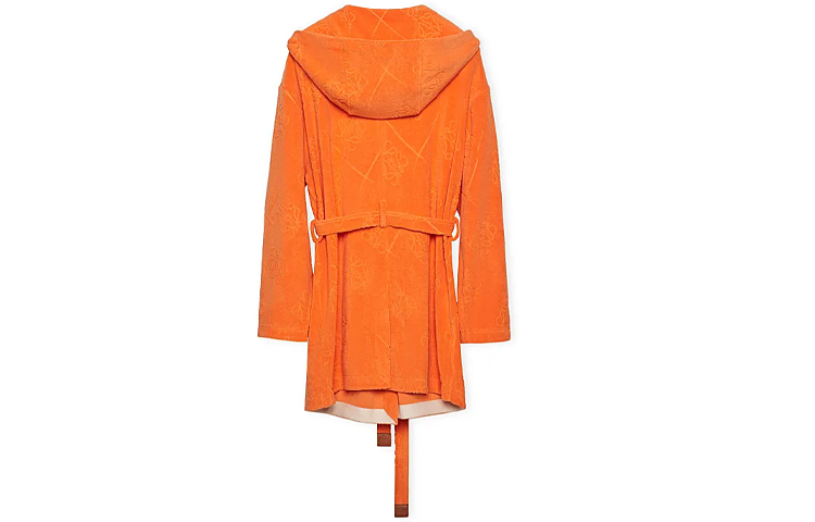 Lookbook (Women) LOEWE SS23  Solid Jacquard Belted Long Sleeve Hoodie Jacket Orange. S616Y27X42-9100