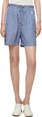 (Women) LOEWE SS23 Striped Patchwork Drawstring Loose Shorts Navy Blue S540Y04XDT-5118 Shop (Women) LOEWE SS23 Striped Patchwork Drawstring Loose Shorts Navy Blue S540Y04XDT-5118