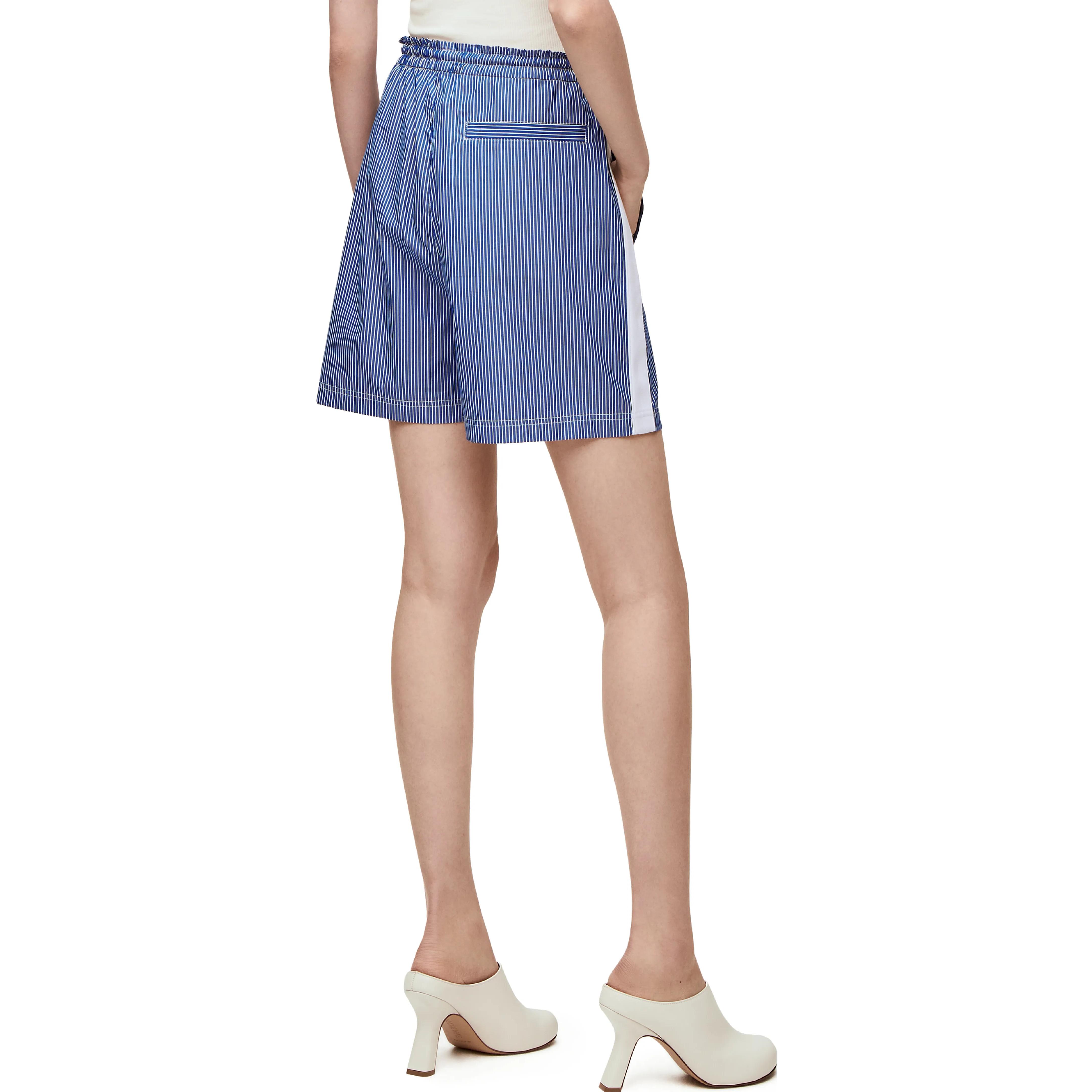 Purchase (Women) LOEWE SS23  Striped Patchwork Drawstring Loose Shorts Navy Blue S540Y04XDT-5118