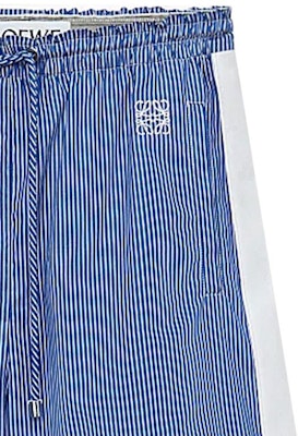 (Women) LOEWE SS23 Striped Patchwork Drawstring Loose Shorts Navy Blue S540Y04XDT-5118 Sizing (Women) LOEWE SS23 Striped Patchwork Drawstring Loose Shorts Navy Blue S540Y04XDT-5118