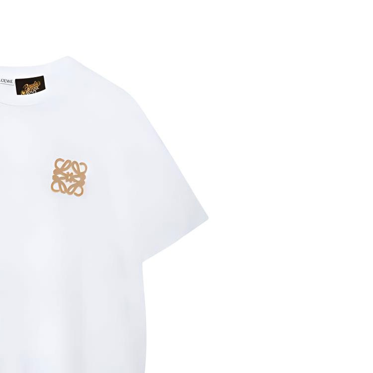 Cheap (W) LOEWE SS23 白色標誌刺繡短袖圓領T恤。 S616Y22J12-2112