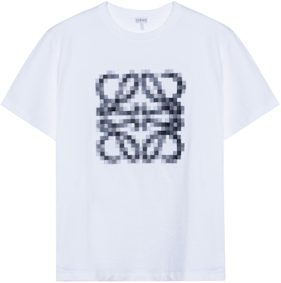 (W) 로에베 SS23 화이트 픽셀 아나그램 자수 모자이크 로고 티셔츠. S540Y22X35-8995 Buy (W) 로에베 SS23 화이트 픽셀 아나그램 자수 모자이크 로고 티셔츠. S540Y22X35-8995