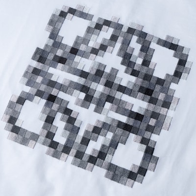 (W) 로에베 SS23 화이트 픽셀 아나그램 자수 모자이크 로고 티셔츠. S540Y22X35-8995 Cheap (W) 로에베 SS23 화이트 픽셀 아나그램 자수 모자이크 로고 티셔츠. S540Y22X35-8995