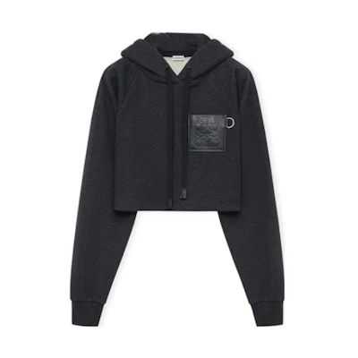 (Women) LOEWE SS23 Carbon Fleece Hoodie Pullover S359Y25X30-1720