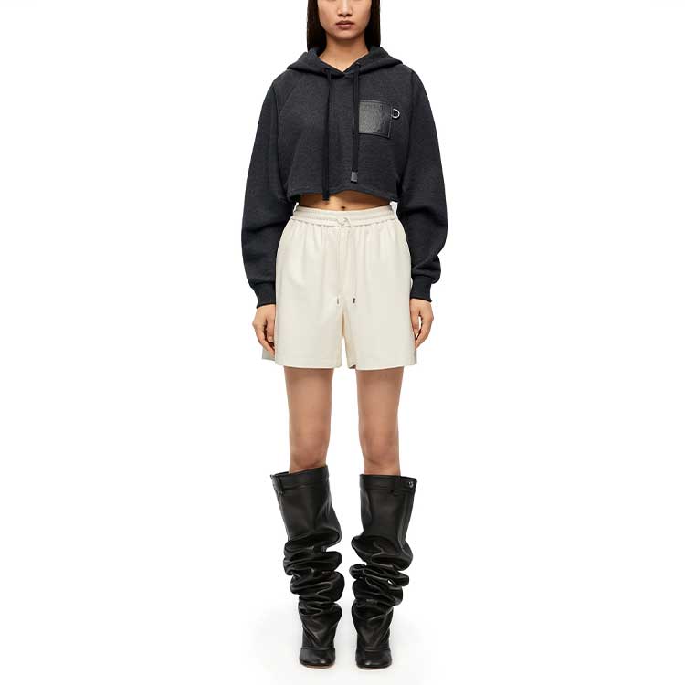 Lookbook (W) ロエベ SS23 カーボン フリース フーディー プルオーバー S359Y25X30-1720