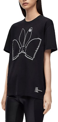 (W) LOEWE SS23 Camiseta Negra con Estampado de Conejo de Dibujos Animados S359Y22X31-1100 Purchase (W) LOEWE SS23 Camiseta Negra con Estampado de Conejo de Dibujos Animados S359Y22X31-1100