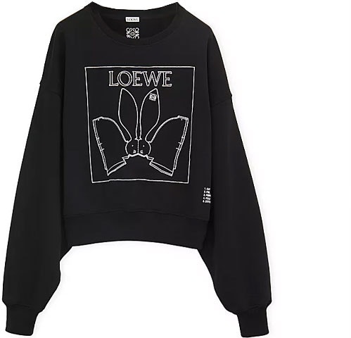 women-loewe-ss-23-chinese-new-year-rabbit-print-sweatshirt-black-long-sleeve-s359-y24-x24-1100