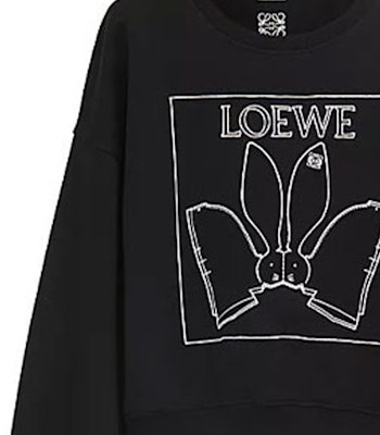 (Women) LOEWE SS23 Chinese New Year Rabbit Print Sweatshirt Black - Long Sleeve S359Y24X24-1100 Sizing (Women) LOEWE SS23 Chinese New Year Rabbit Print Sweatshirt Black - Long Sleeve S359Y24X24-1100