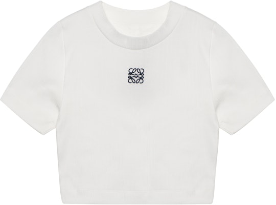 (W) LOEWE SS23 標誌印花白色短版T恤 時尚秀系列 S540Y07XCD-2100 Order (W) LOEWE SS23 標誌印花白色短版T恤 時尚秀系列 S540Y07XCD-2100