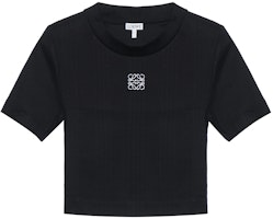 (Women) LOEWE SS23 Logo Printed Short Sleeve Crop T-Shirt Women’s Black S540Y07XCD-1100 (Women) LOEWE SS23 Logo Printed Short Sleeve Crop T-Shirt Women’s Black S540Y07XCD-1100