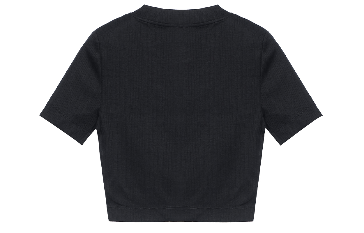 Lookbook (W) LOEWE SS23 女款黑色LOGO印花短袖短版T恤 S540Y07XCD-1100