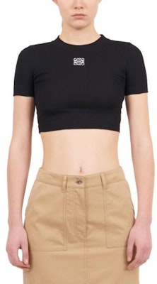 (W) LOEWE SS23 女款黑色LOGO印花短袖短版T恤 S540Y07XCD-1100 Shop (W) LOEWE SS23 女款黑色LOGO印花短袖短版T恤 S540Y07XCD-1100