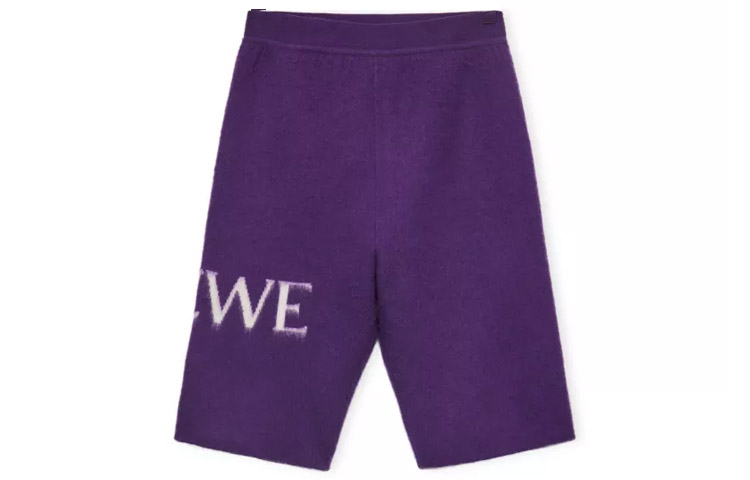 Order (Women) LOEWE SS23 Monogram Jacquard High-Waist Slim Fit Shorts Women Purple S359Y17K73-6100