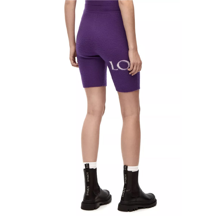 Purchase (Women) LOEWE SS23 Monogram Jacquard High-Waist Slim Fit Shorts Women Purple S359Y17K73-6100