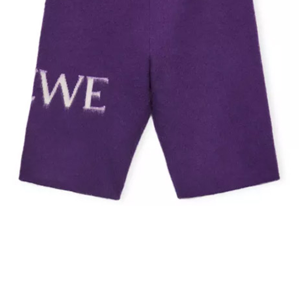 Sizing (Women) LOEWE SS23 Monogram Jacquard High-Waist Slim Fit Shorts Women Purple S359Y17K73-6100