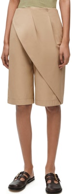 (Women) LOEWE SS24 Beige Wide-Leg Casual Zip Shorts. S540Y04XHL-2682 Purchase (Women) LOEWE SS24 Beige Wide-Leg Casual Zip Shorts. S540Y04XHL-2682