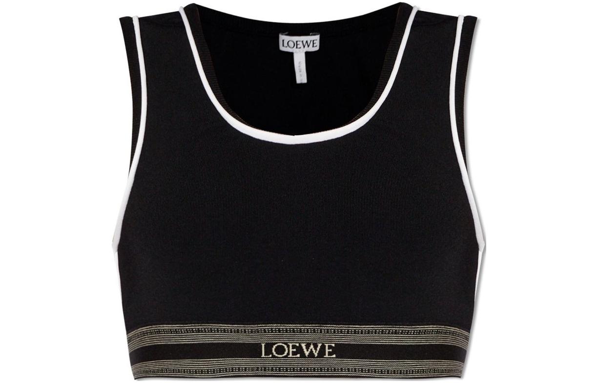 (Women) LOEWE SS24  Black Logo Tank Top. S359Y14KEF-1100
